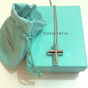 Tiffany & Co. Silver Tenderness Cross Necklace